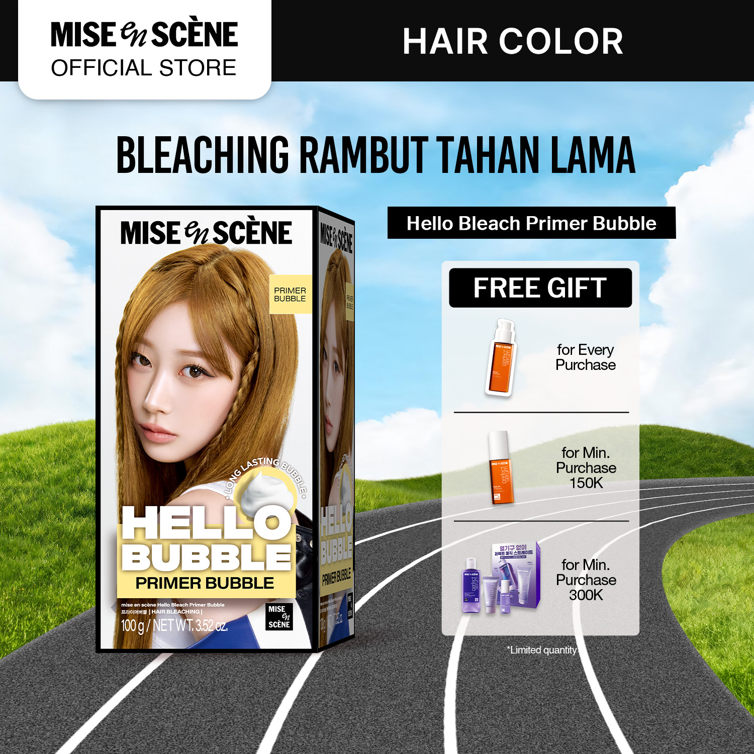 Turun 25%: NEW mise en scene Hello