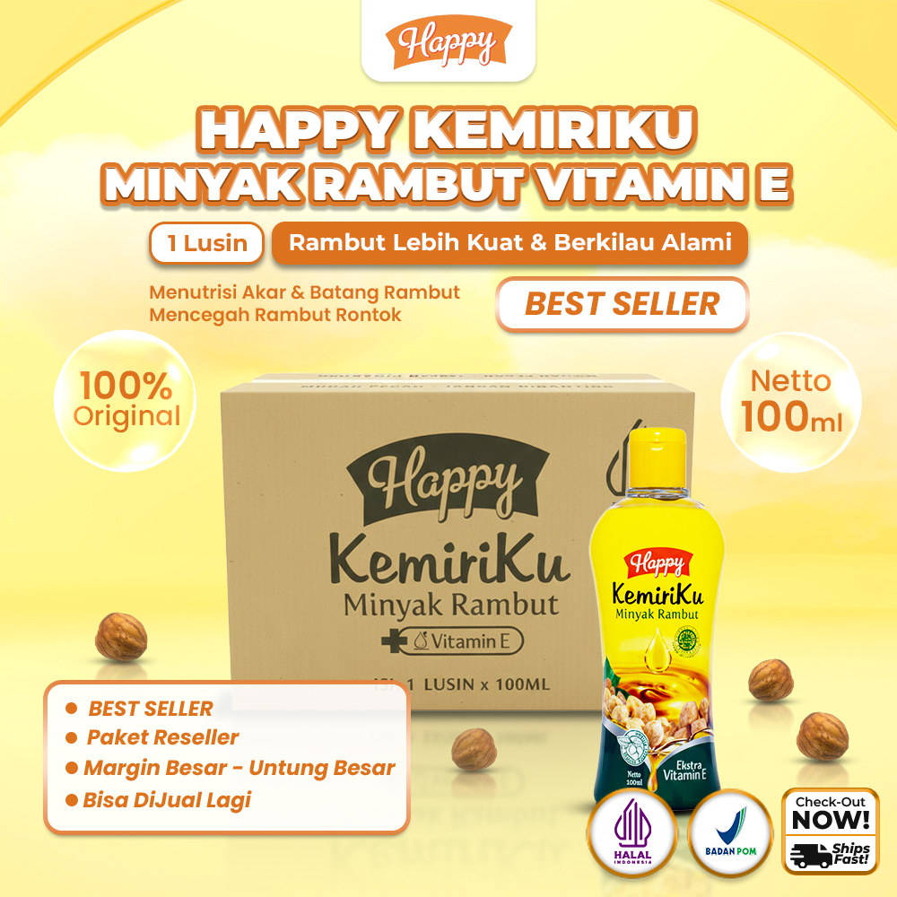Harga Baru Turun: __MGC_VARIANT_0__ Happy Minyak Kemiriku 100ml (12 Pcs)