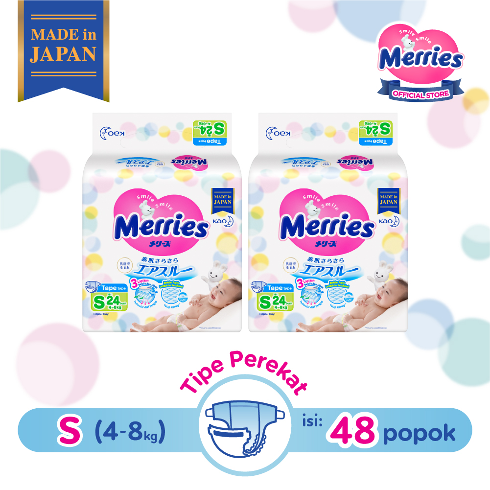 Turun 22%: Merries Premium Popok Perlengkapan Bayi (4-8kg)