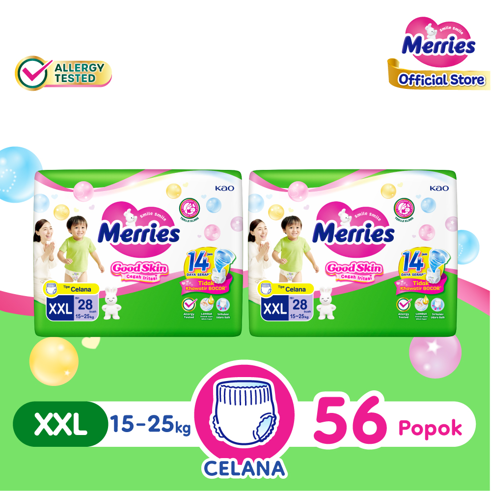 Harga Baru Turun: Merries Good Skin Pants Popok (15-25kg)