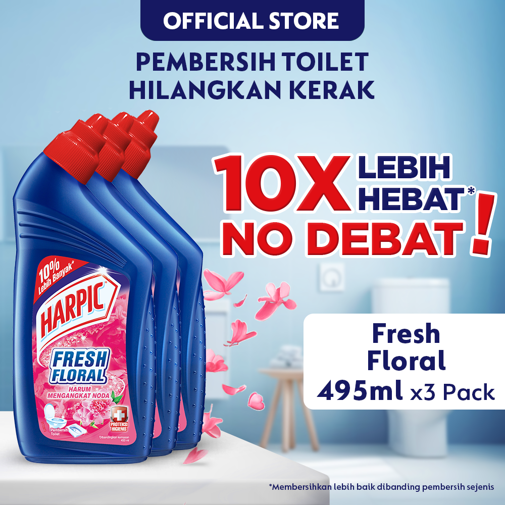 Turun 21%: HARPIC Fresh Floral 495ml