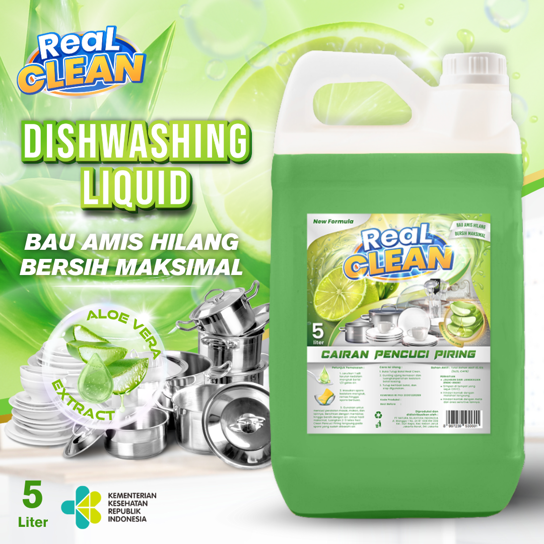 Turun 30%: Real Clean Sabun Cuci Piring