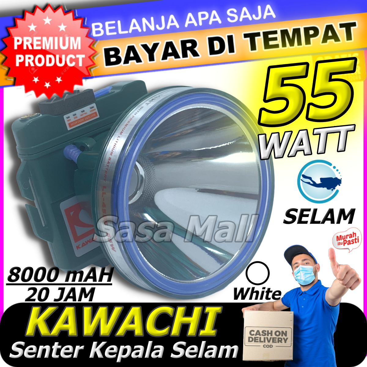 Turun 22%: Senter Kepala Selam 55watt