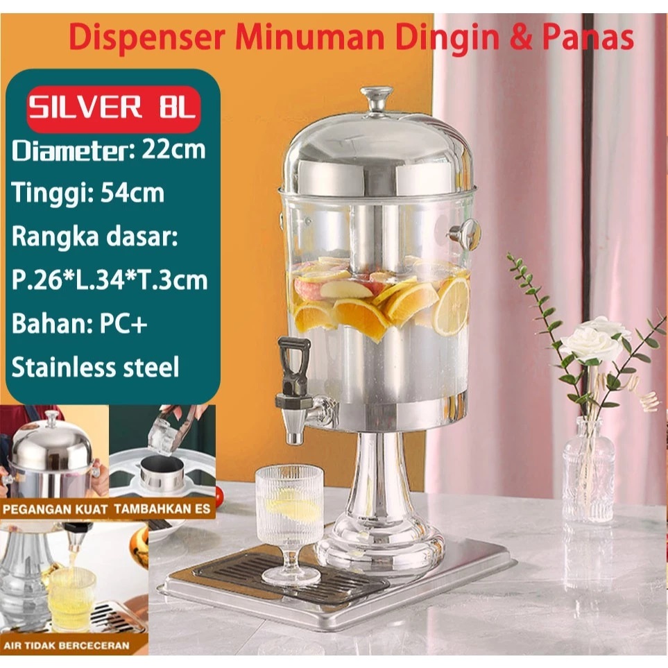Turun 41%: Dispenser Jus Stainless Ukir