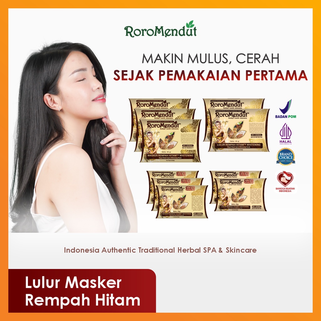 Turun 27%: Roro Mendut Paket Lulur dan (2 Lulur dan 3 Masker)