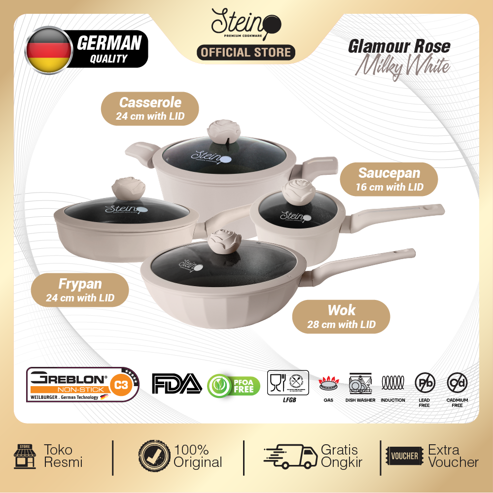 Turun 27%: STEIN Glamour Rose Set 4