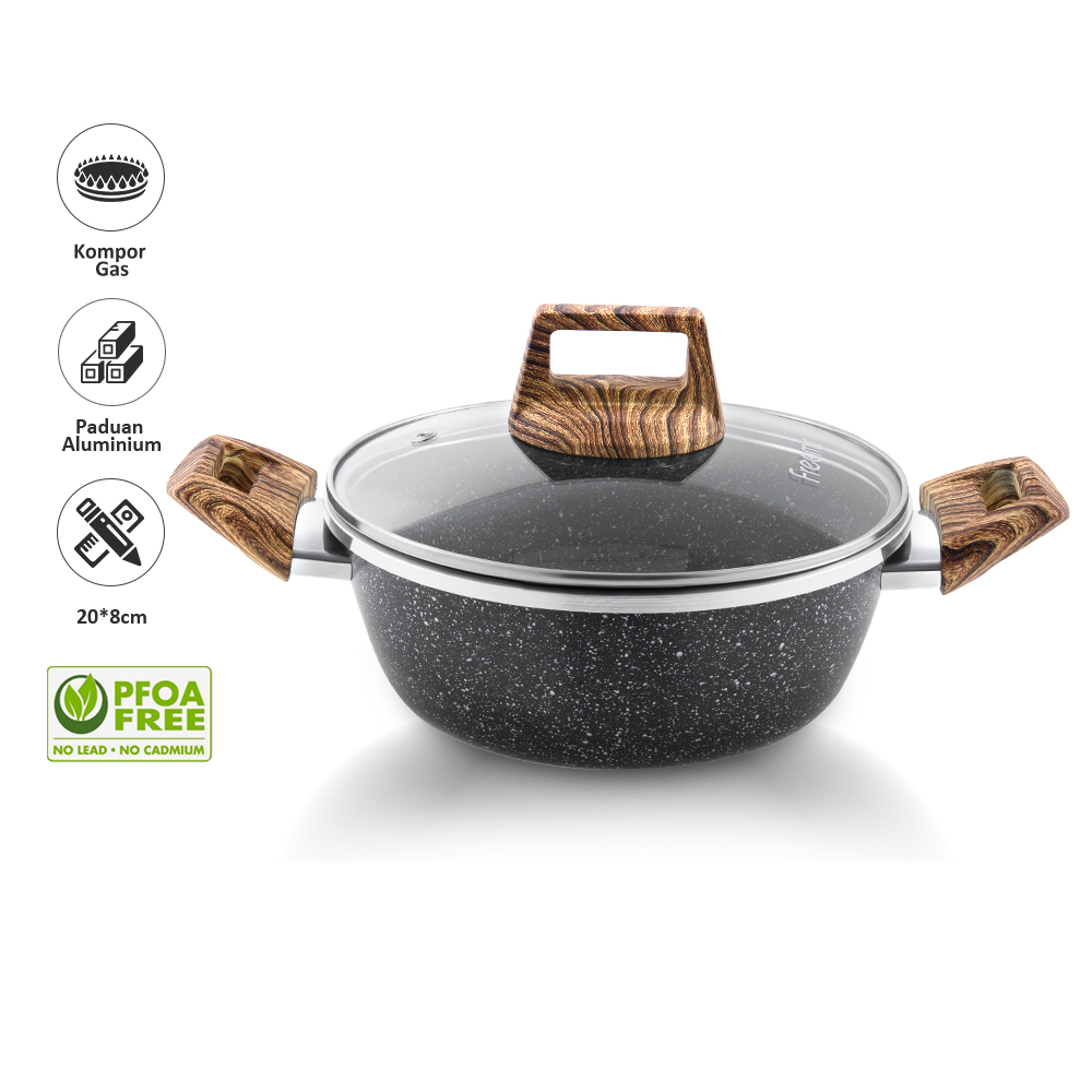 Turun 24%: freemir Wajan 20/24cm Granit