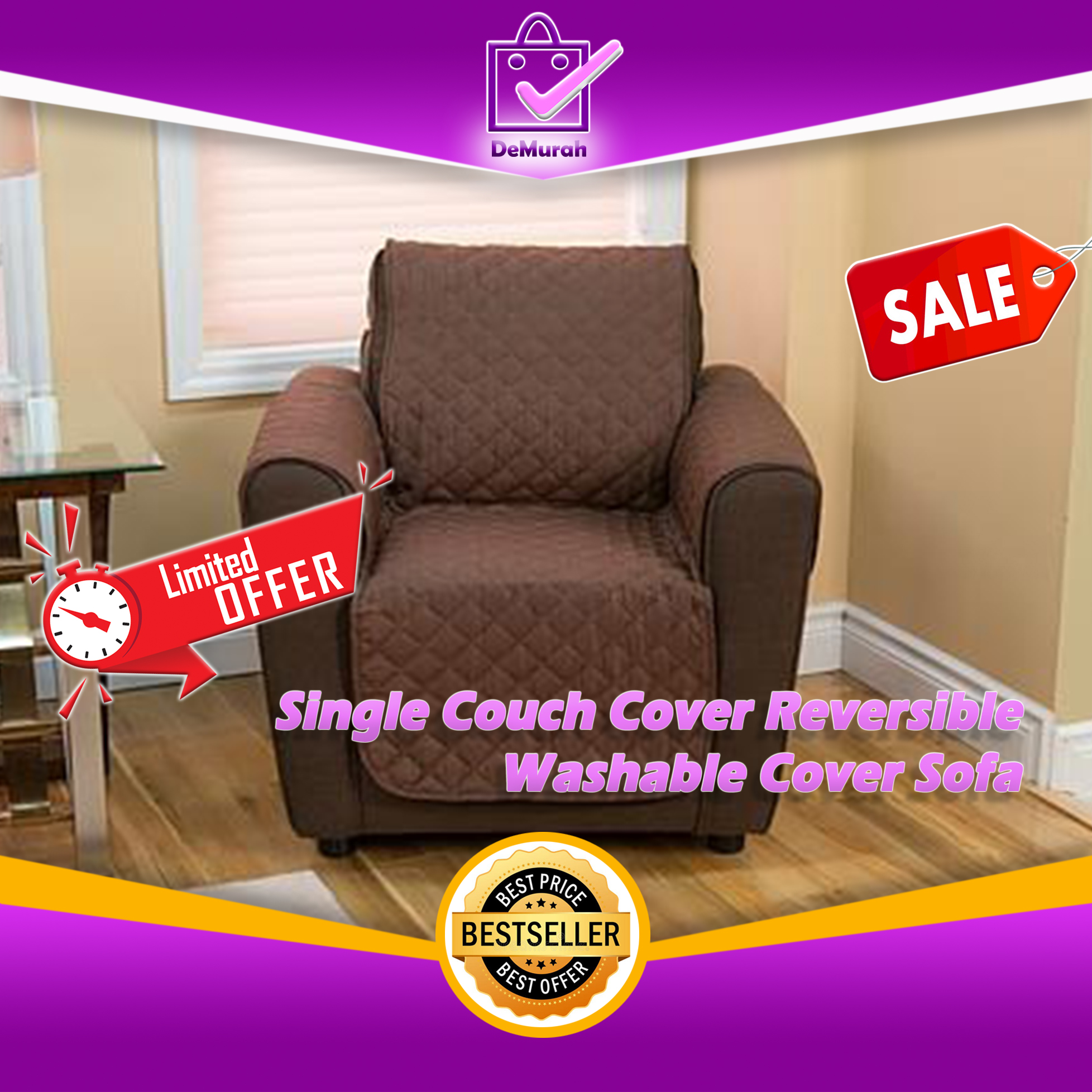 Turun 23%: 0406 Single Couch Cover