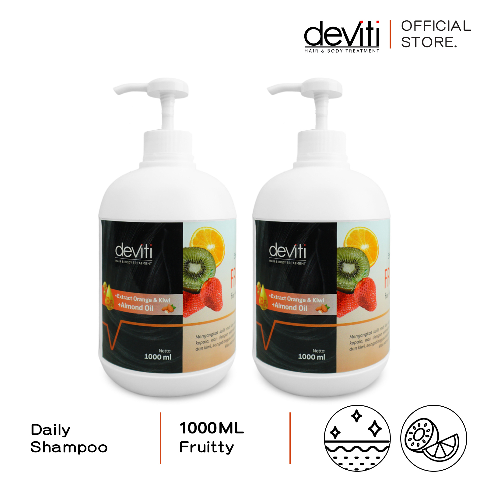 Turun 22%: deviti Combo 2 Daily Shampoo