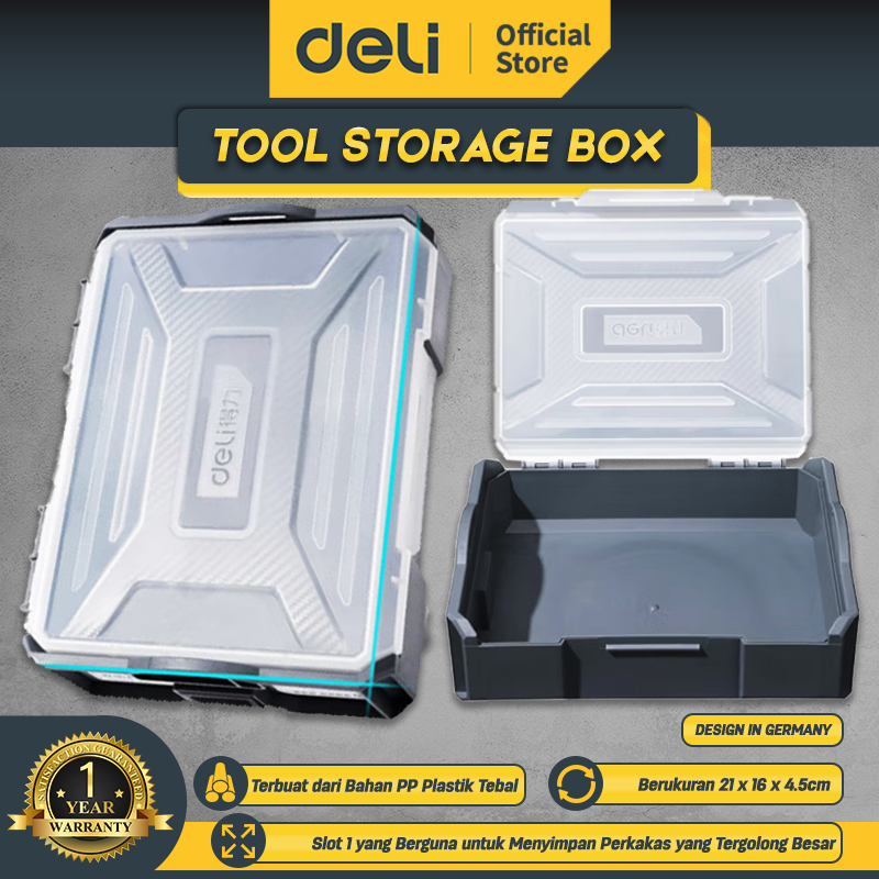 Turun 23%: Deli Tools Tool Storage Box