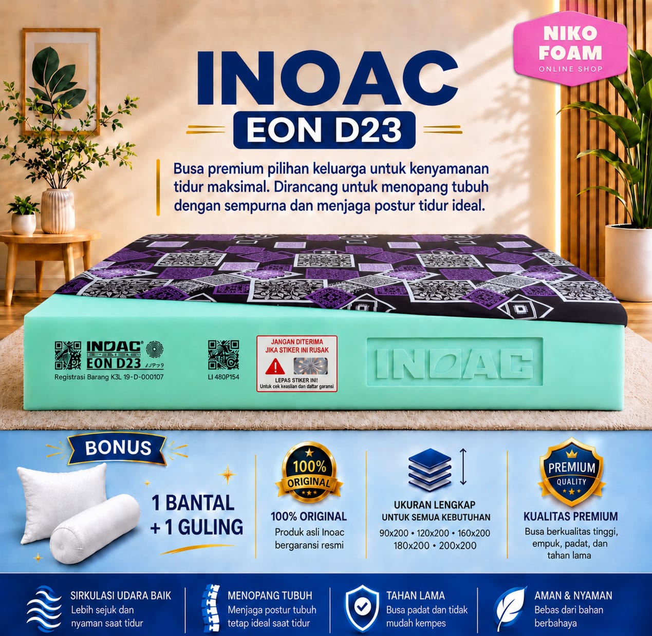 Turun 29%: Kasur Busa INOAC EON D23