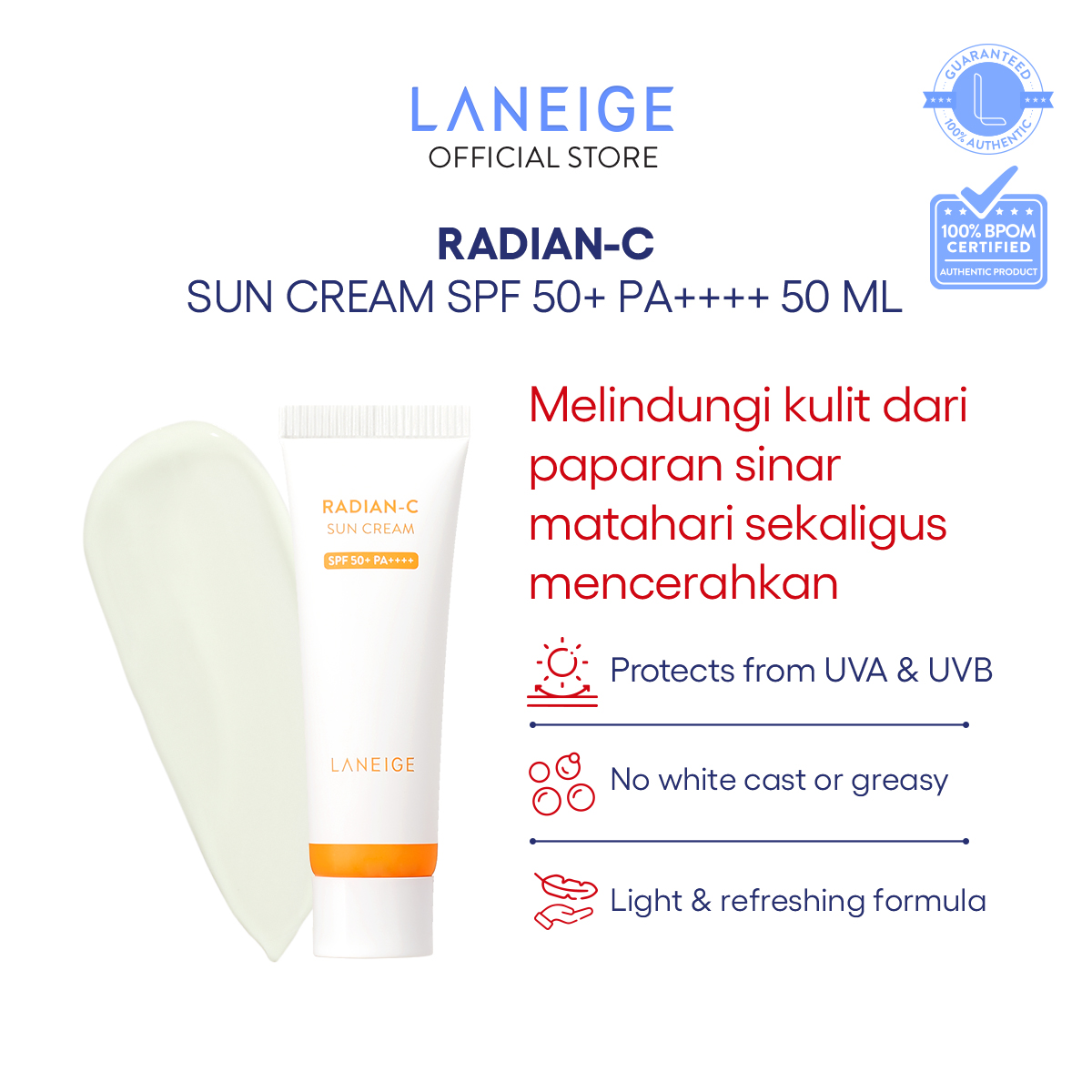 Turun 21%: LANEIGE Radian-C Sun Cream
