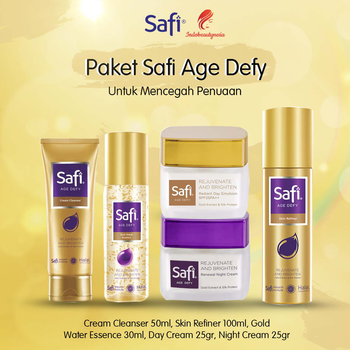 Turun 23%: Paket Safi Age Defy Gold