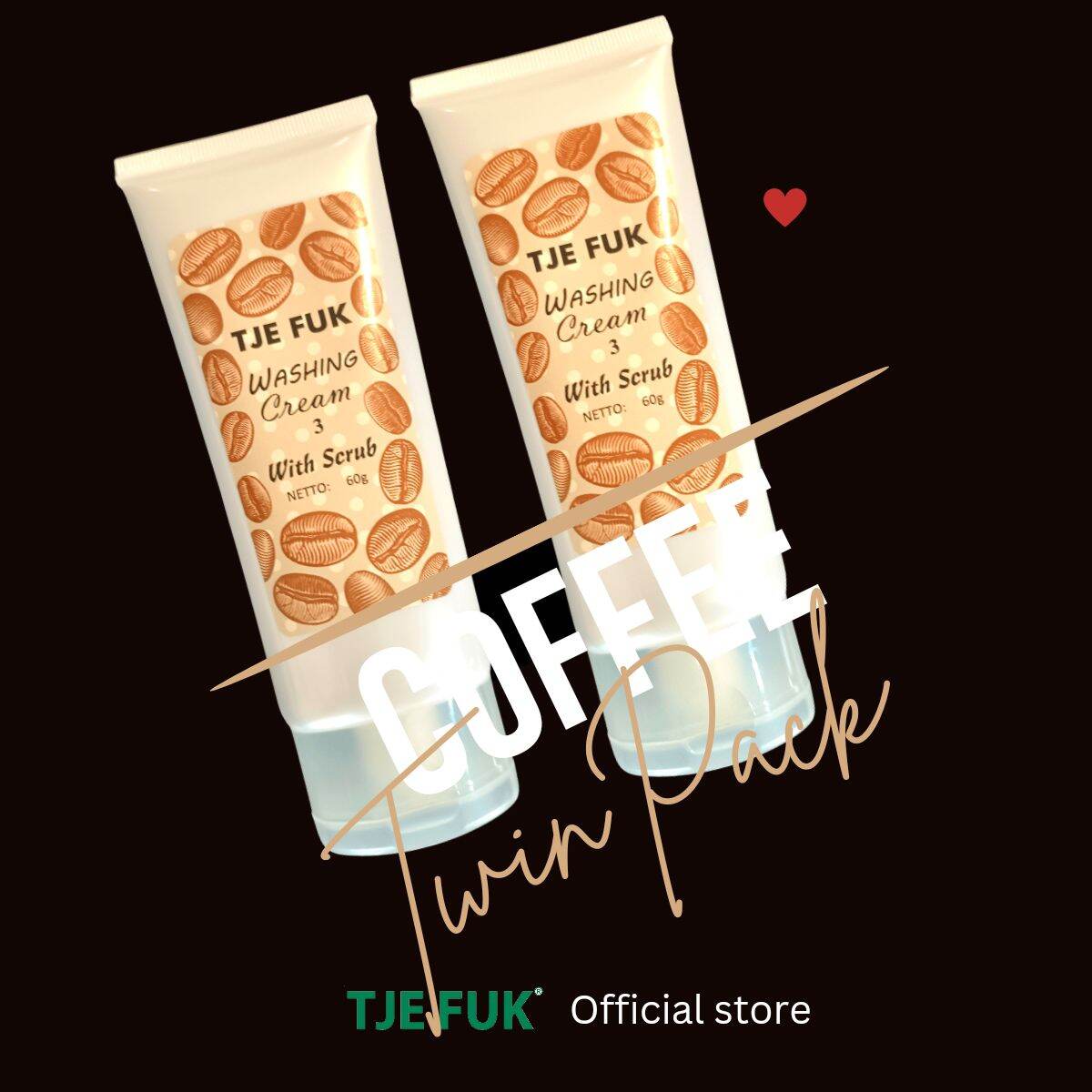 Turun 24%: TJE FUK Washing Cream Coffee