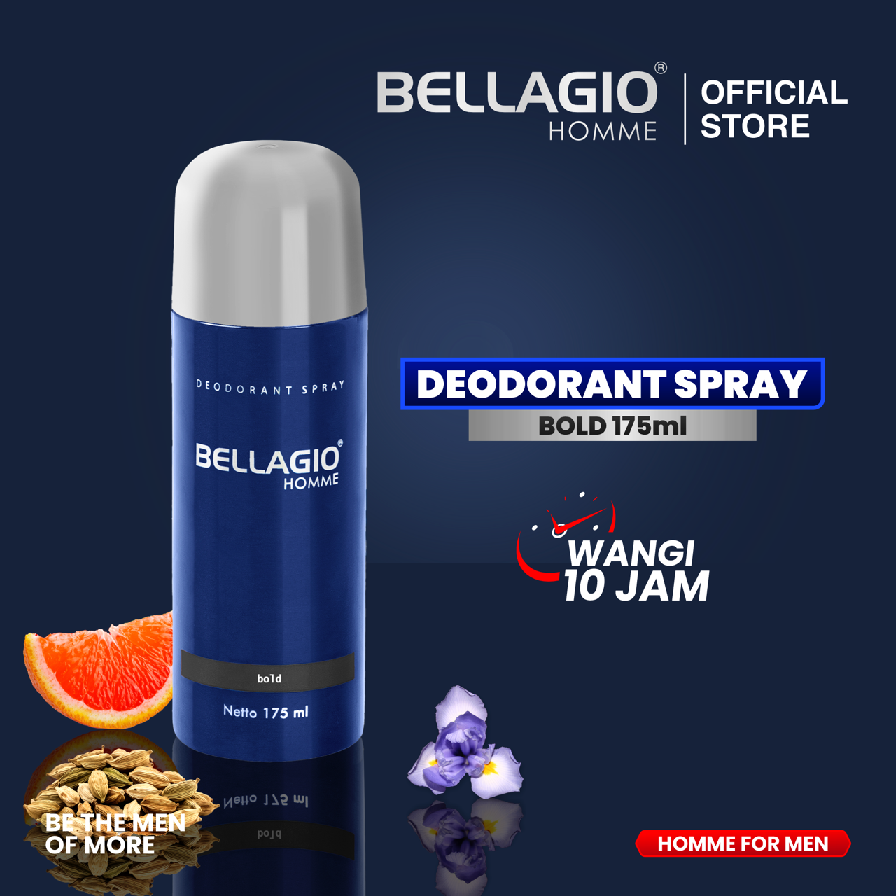 Turun 21%: Bellagio Deodorant Spray Bold