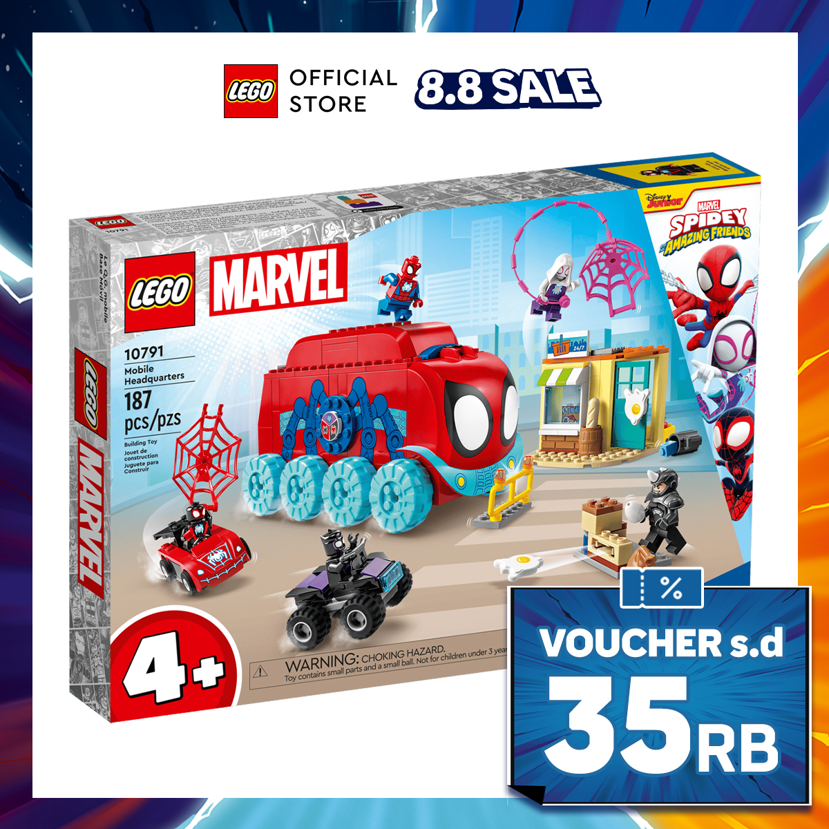 Turun 50%: LEGO Spidey 10791 Team Spideys (187 Pieces)