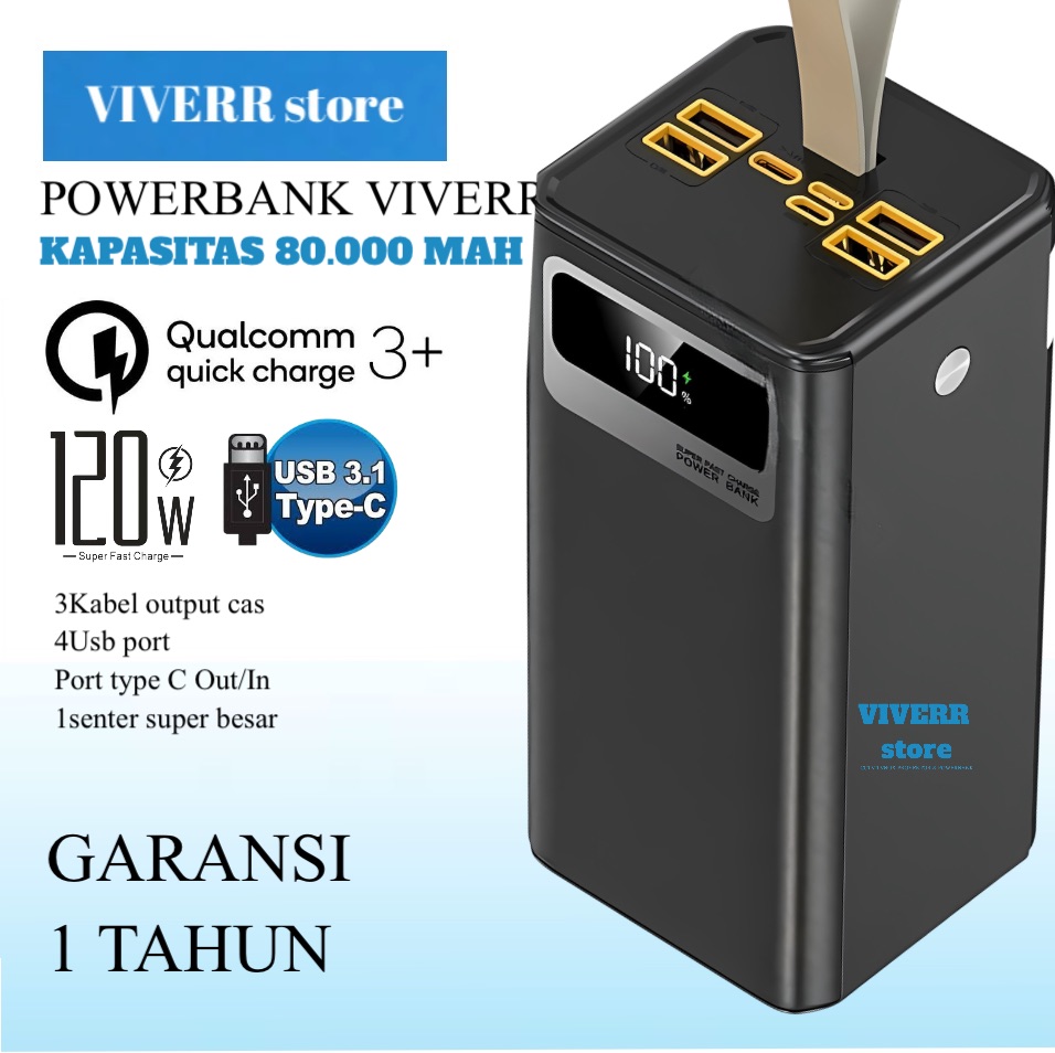 Turun 27%: Powerbank fast charging 2.1A