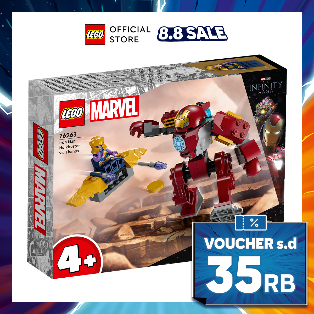 Turun 50%: LEGO Super Heroes 76263 Iron (66 Pieces)