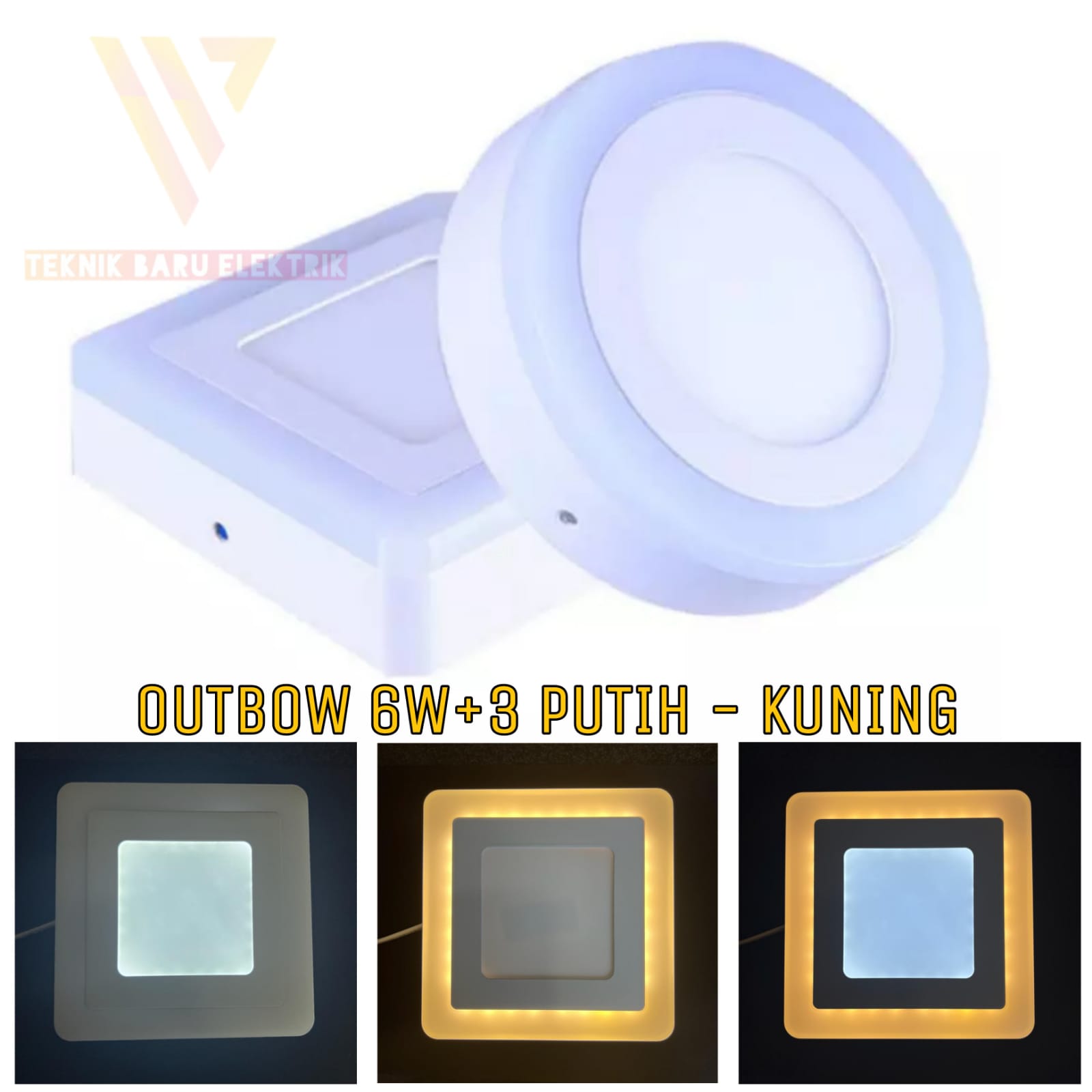 Turun 23%: LAMPU DOWNLIGHT 2 WARNA 6W