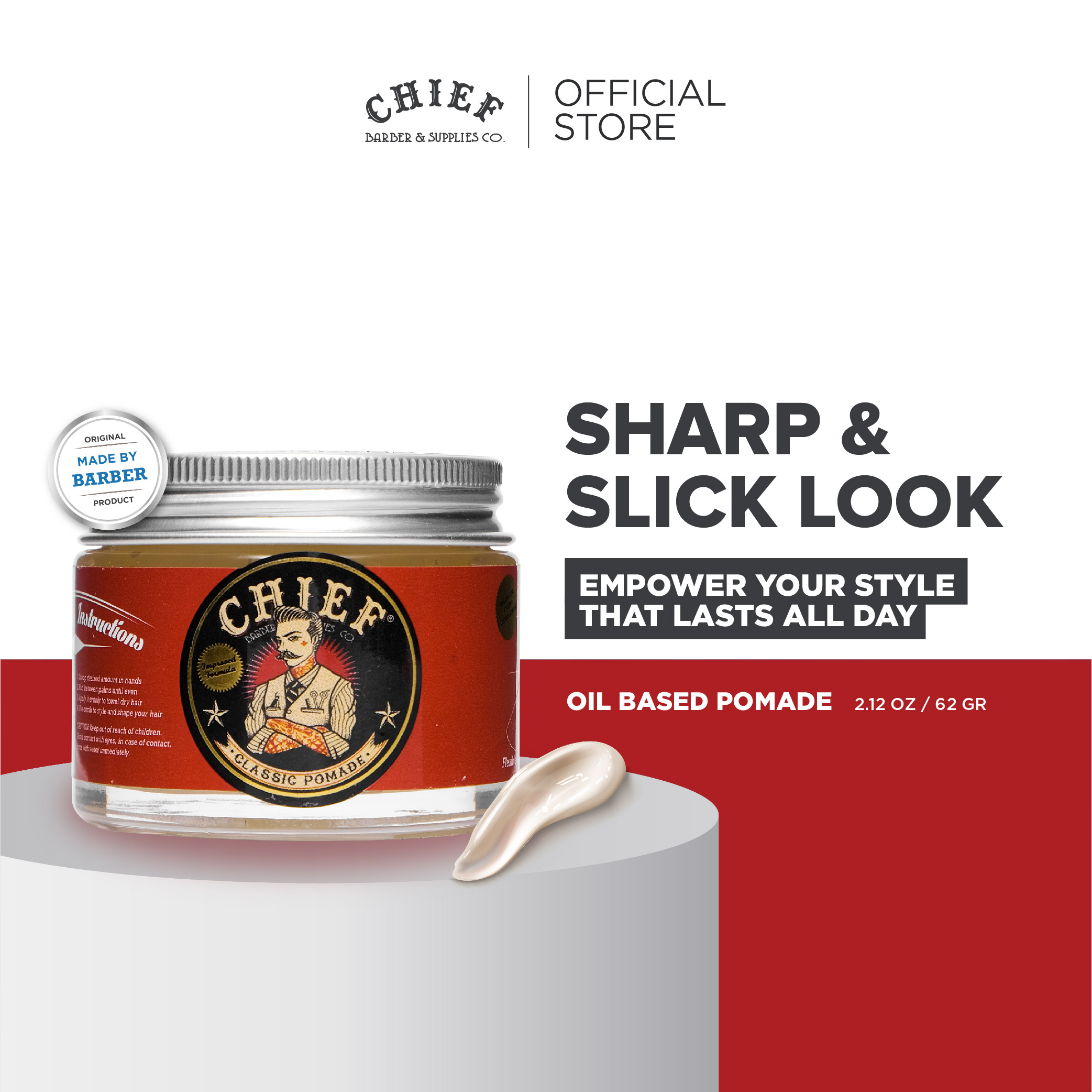 Turun 25%: Chief Classic Pomade 60 gr