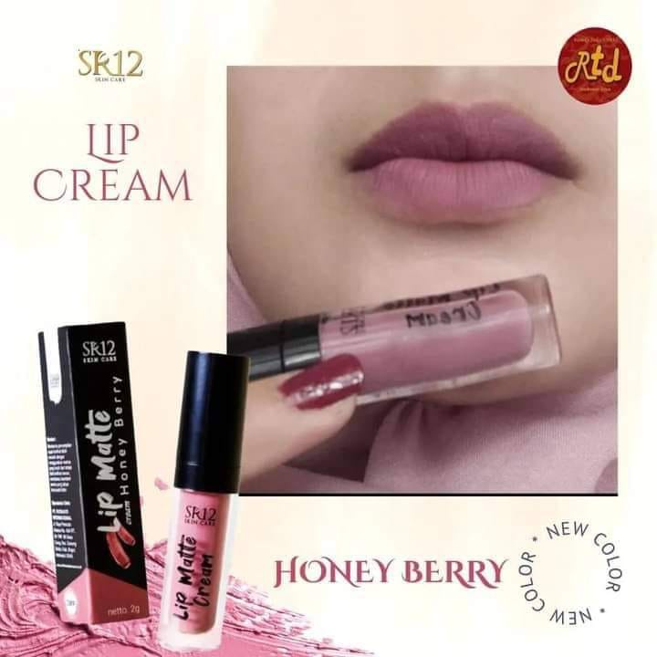 Turun 21%: SR12 Lip Cream Matte Tahan