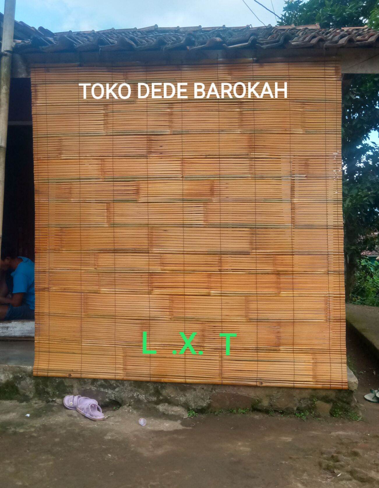 Turun 32%: tirai bambu gulung luar rumah