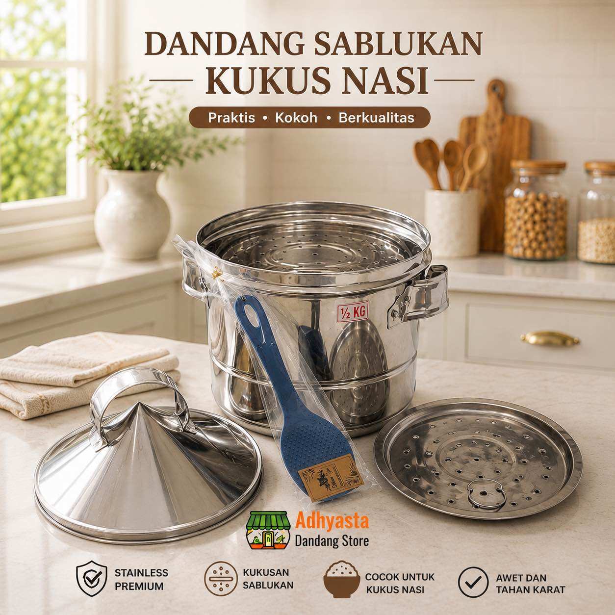 Turun 42%: DANDANG NASI 1kg SABLUKAN