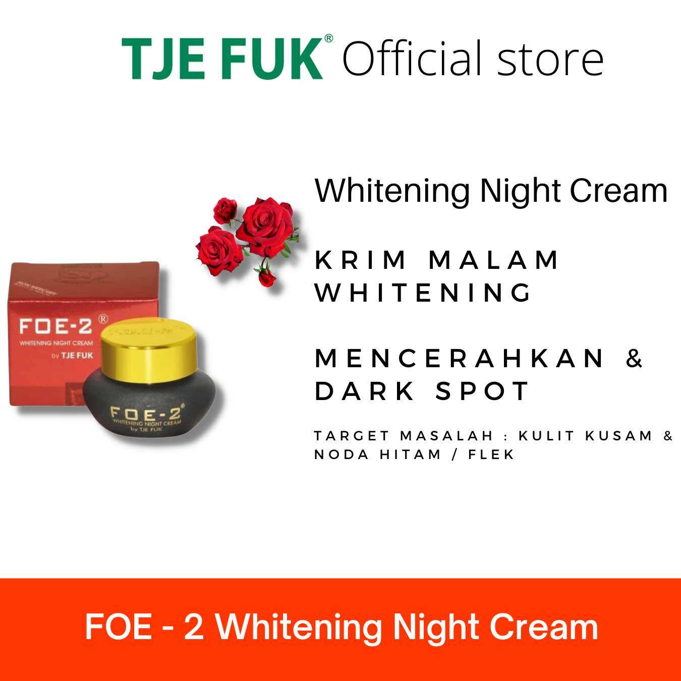 Turun 26%: FOE2 Whitening Night Cream