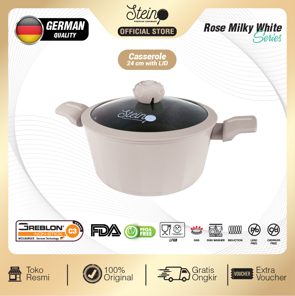 Turun 23%: STEIN Rose Casserole 24cm