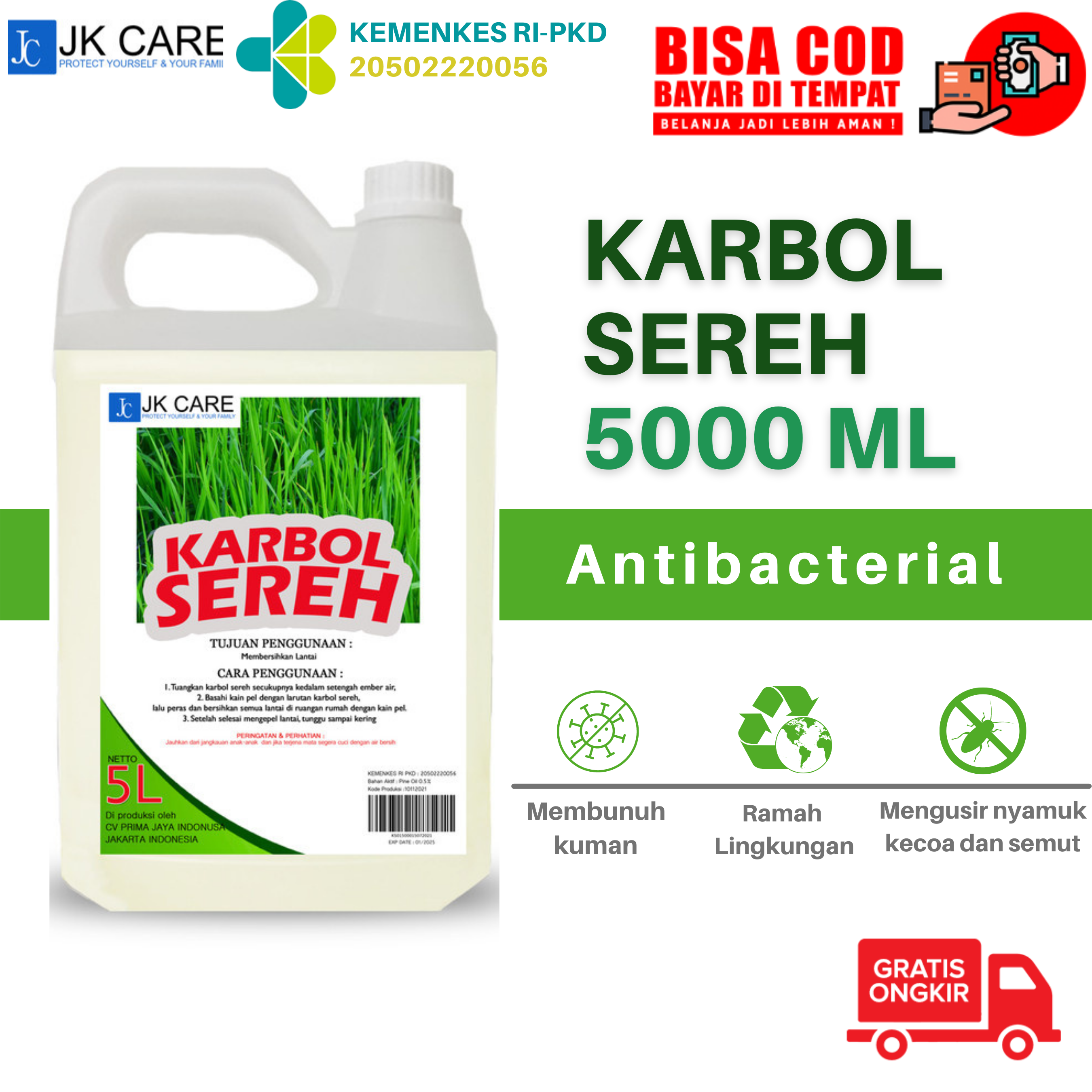 Turun 20%: Karbol Sereh Pembersih Lantai