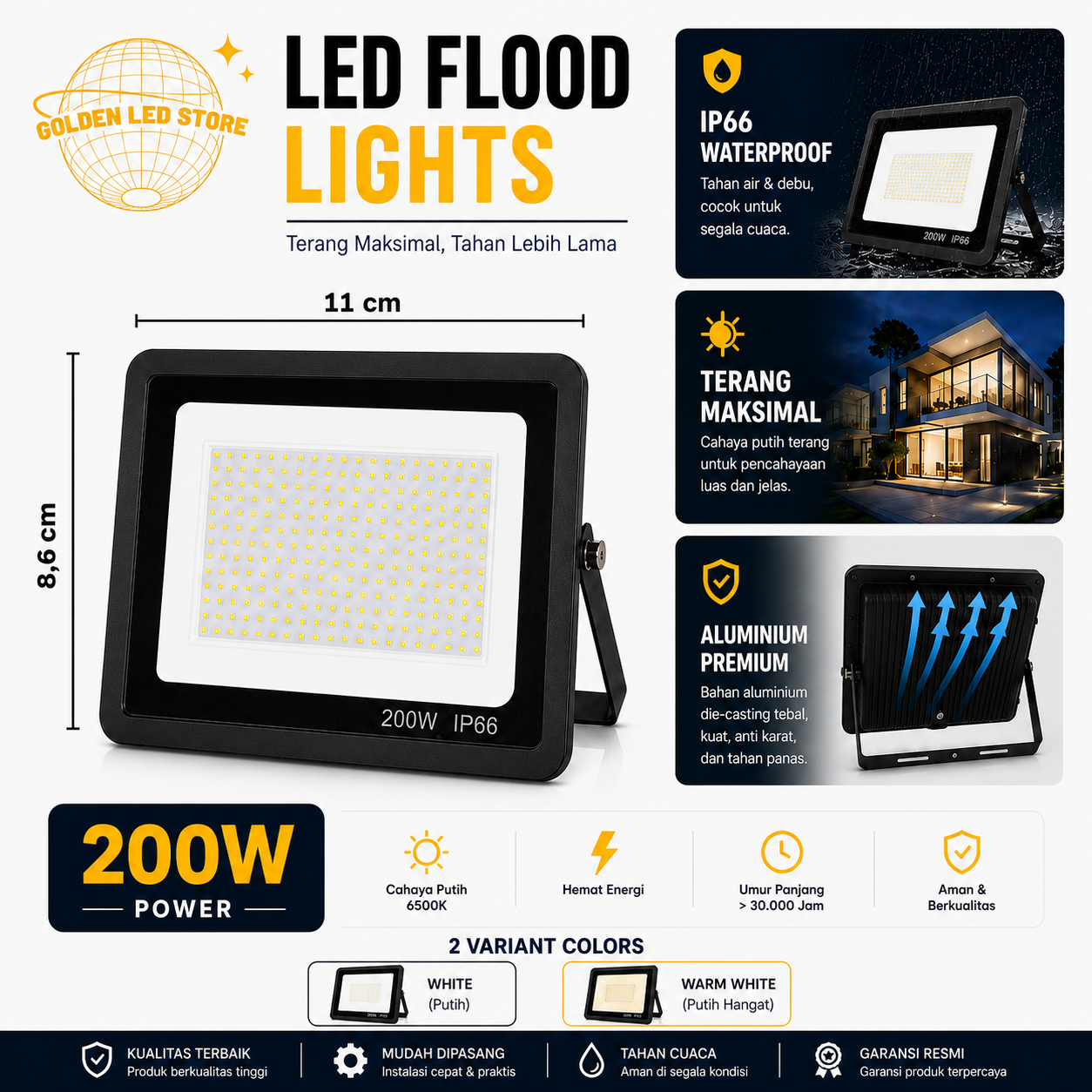 Turun 26%: GLS - Lampu Sorot LED