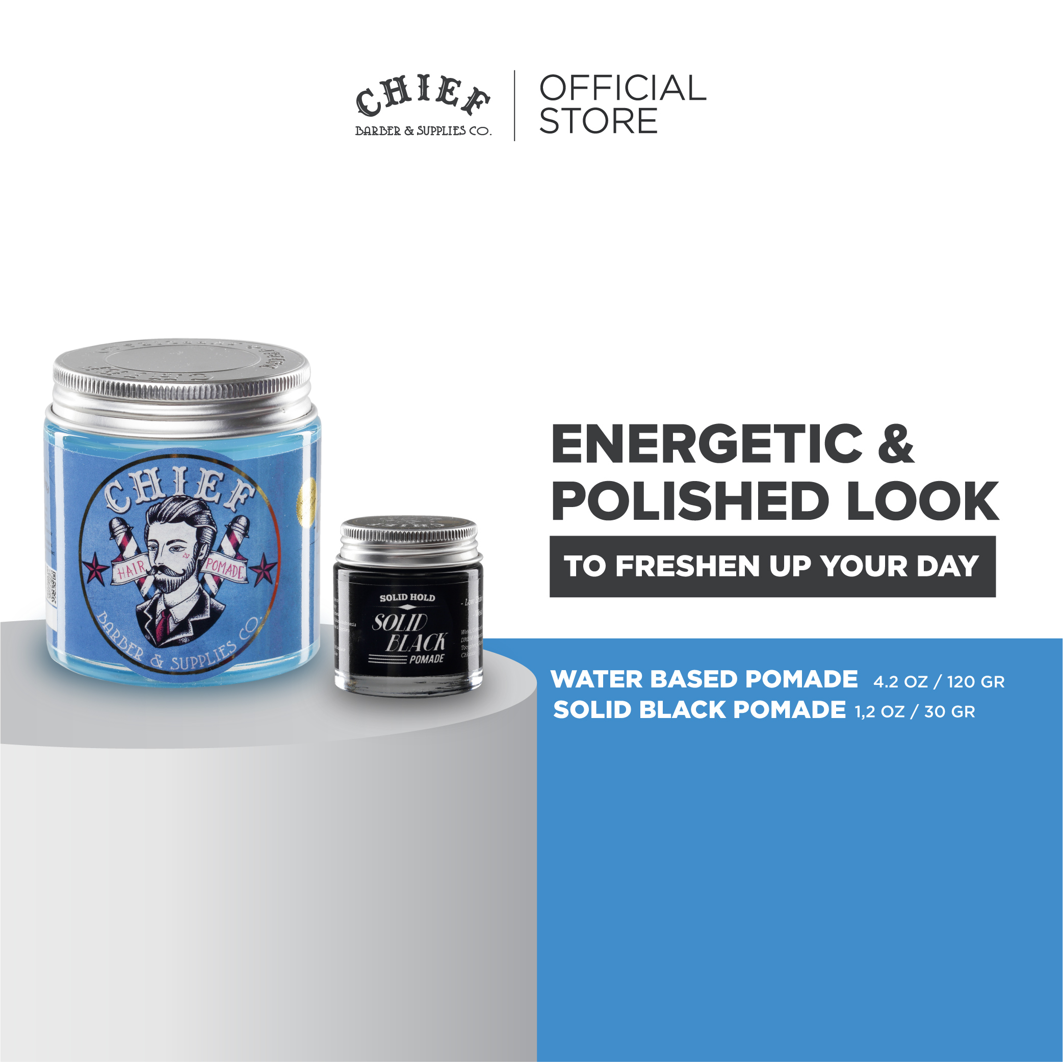 Turun 20%: CHIEF POMADE WATER BASED BLUE