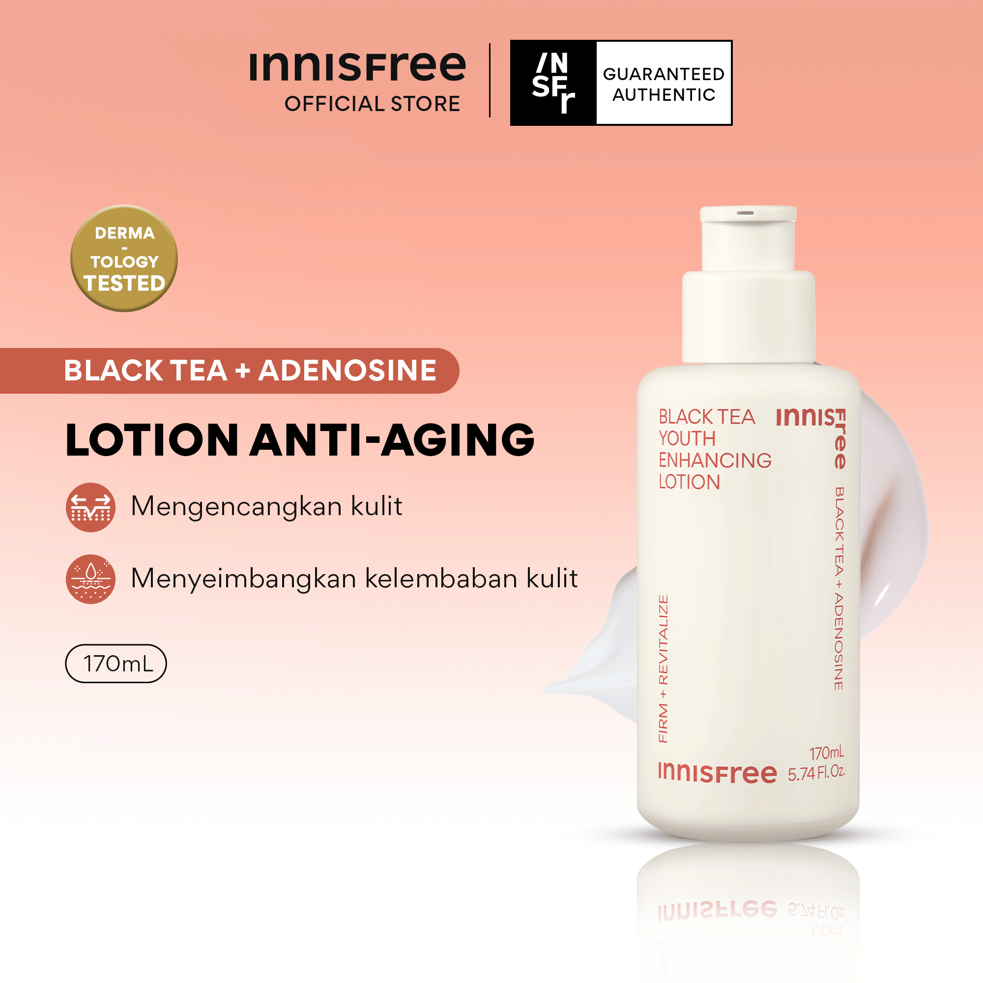 Harga Baru Turun: Innisfree Black Tea — Youth Enhancing