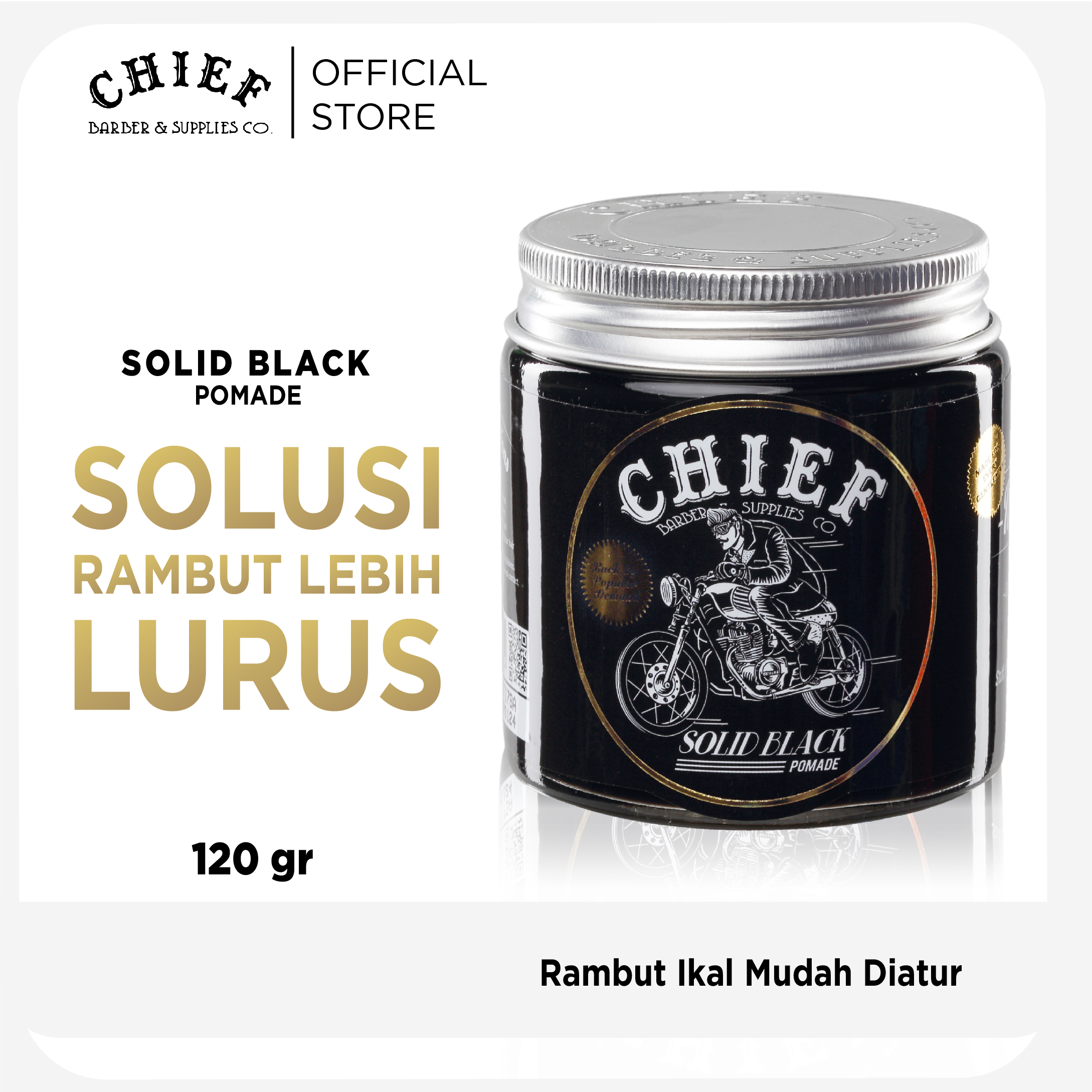 Harga Baru Turun: CHIEF SOLID BLACK
