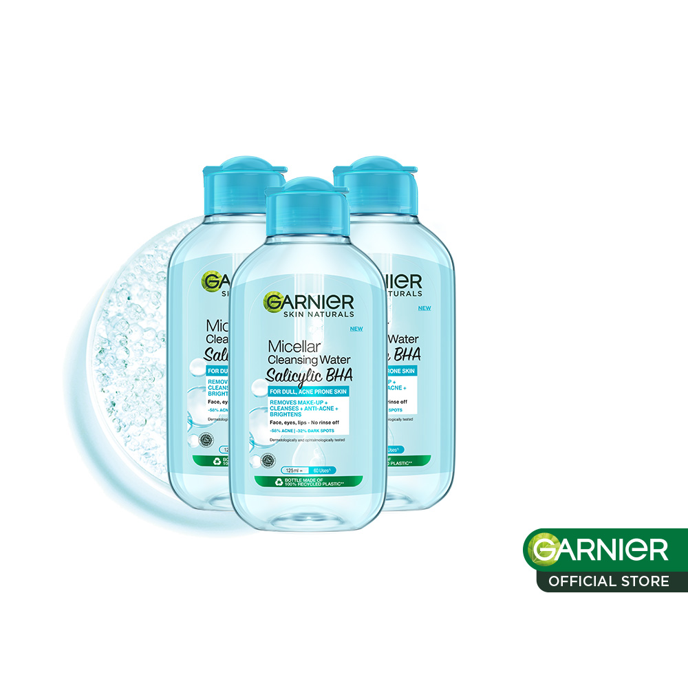 Harga Baru Turun: Garnier Micellar Water Salicylic Blue (Pembersih Wajah &