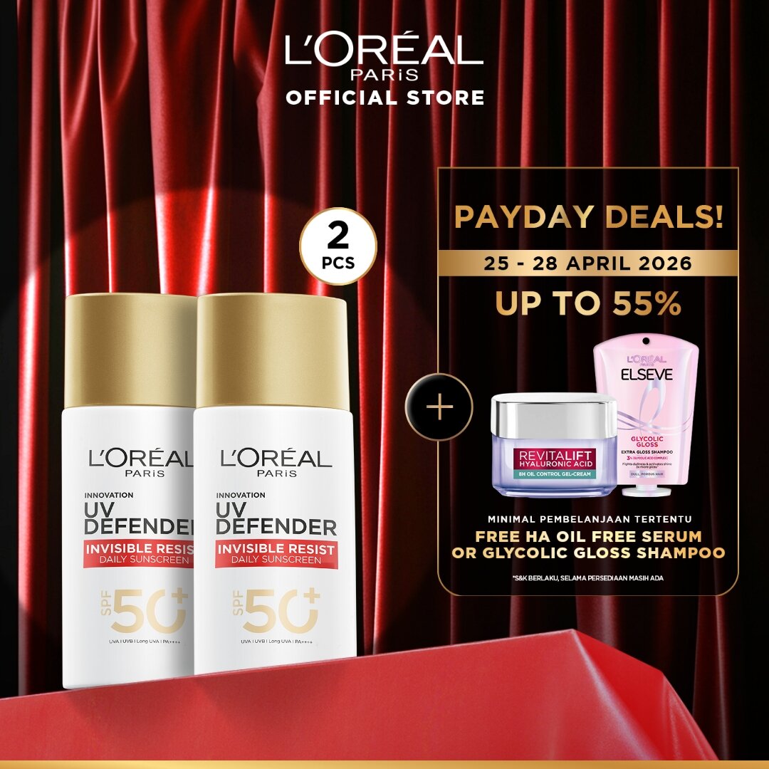 Harga Baru Turun: LOreal Paris UV Defender Invisible (Sunblock untuk