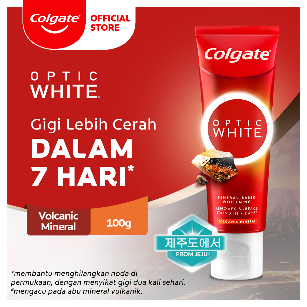 Harga Baru Turun: Colgate Optic White — Volcanic Mineral
