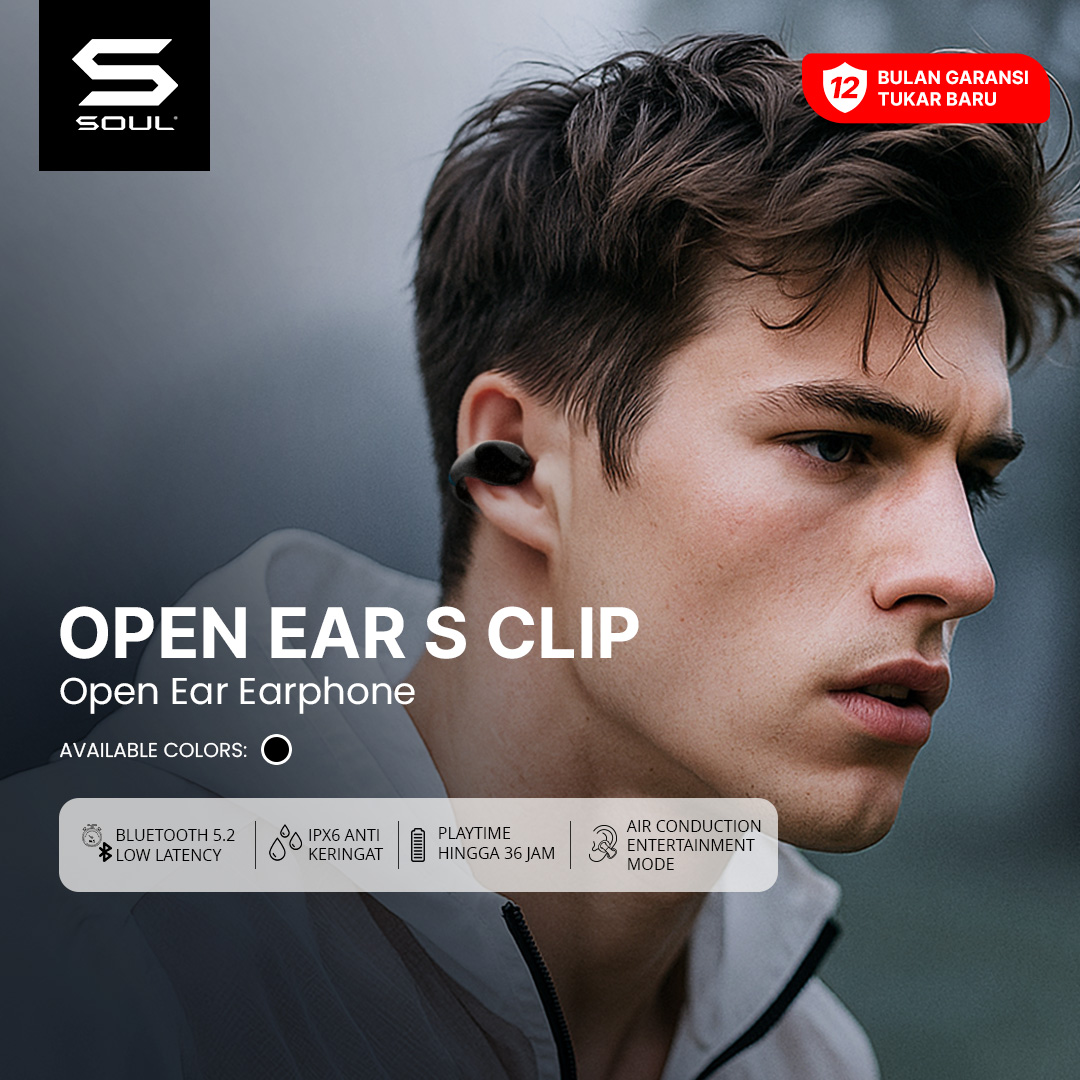 Harga Baru Turun: SOUL S Clip Open Ear