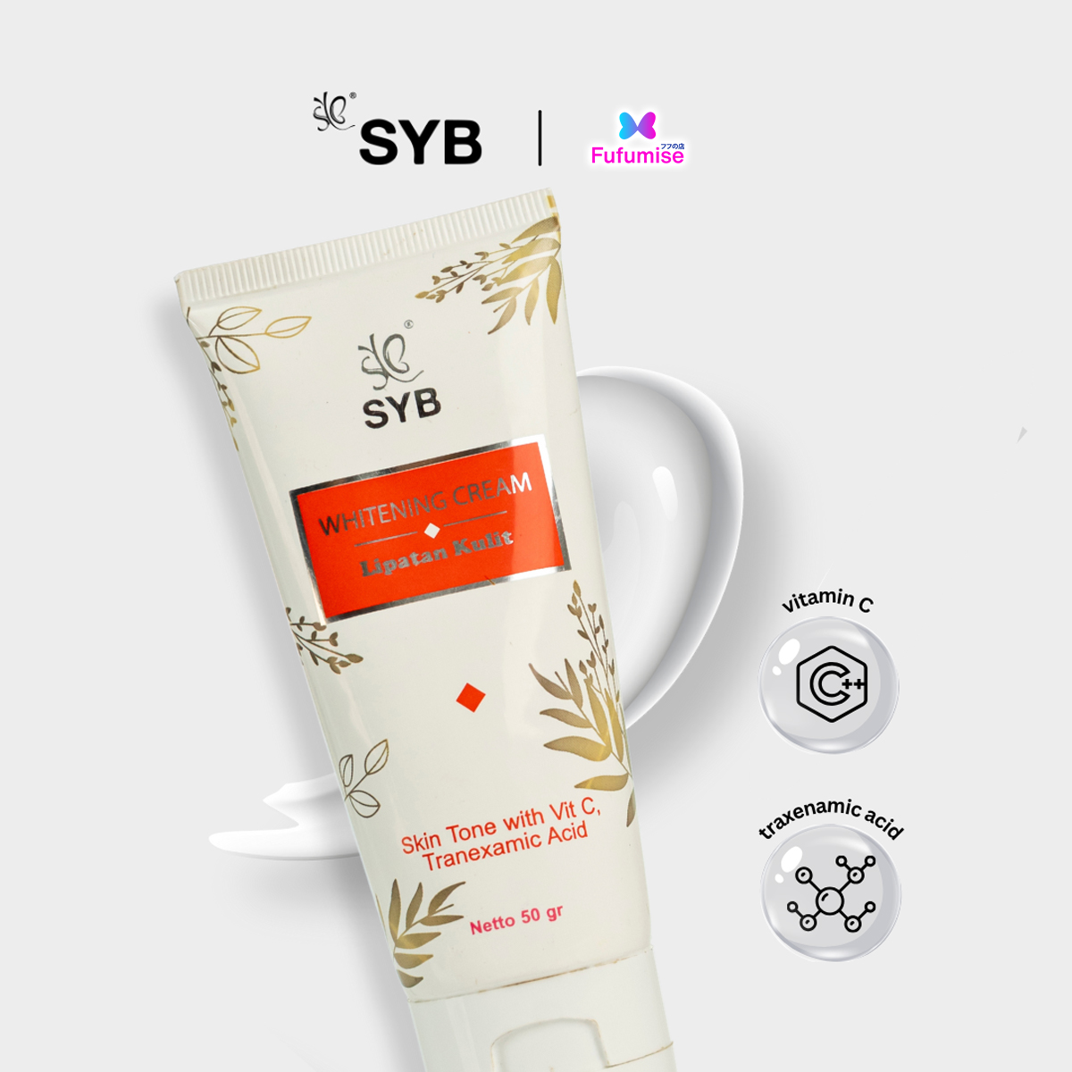 Harga Baru Turun: SYB Whitening Cream Lipatan Kulit (BPOM)