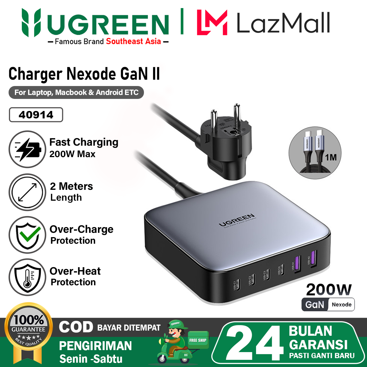 Harga Baru Turun: UGREEN Desktop Charger — GAN 300W