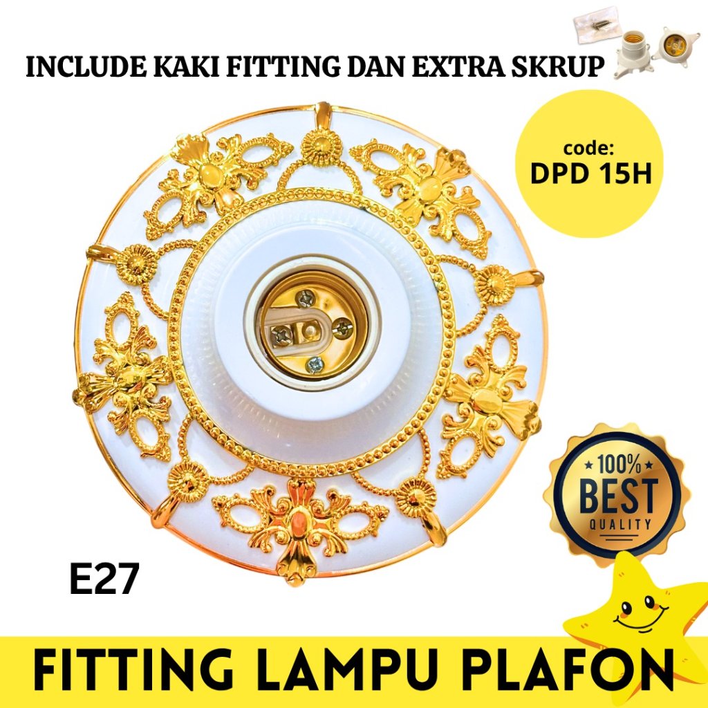 Turun 44%: FITTING LAMPU PLAFON /