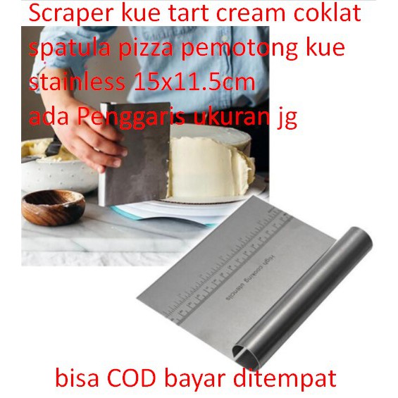 Turun 42%: Scraper kue tart cream coklat