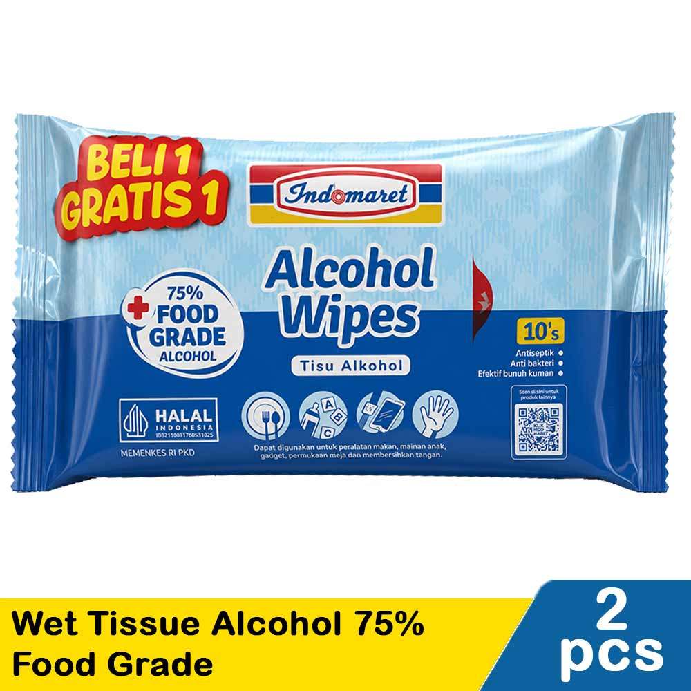 Turun 20%: INDOMARET WET TISSUE ALCOHOL