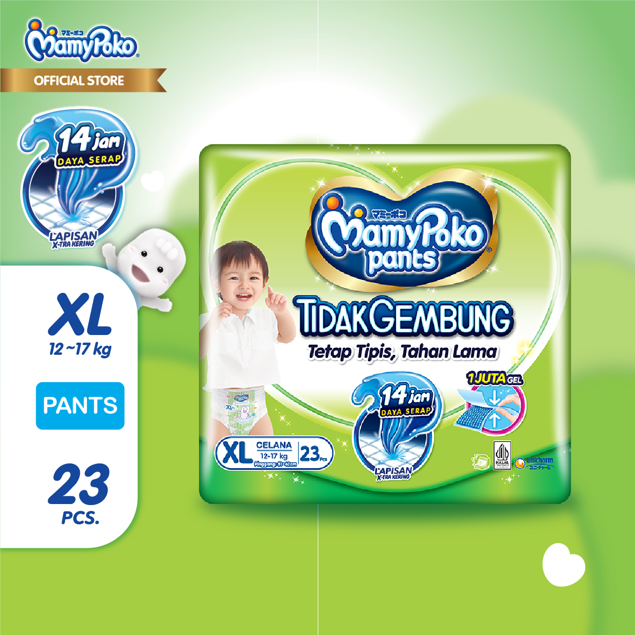 Harga Baru Turun: MamyPoko Pants X-tra Kering Tidak (12-17kg)
