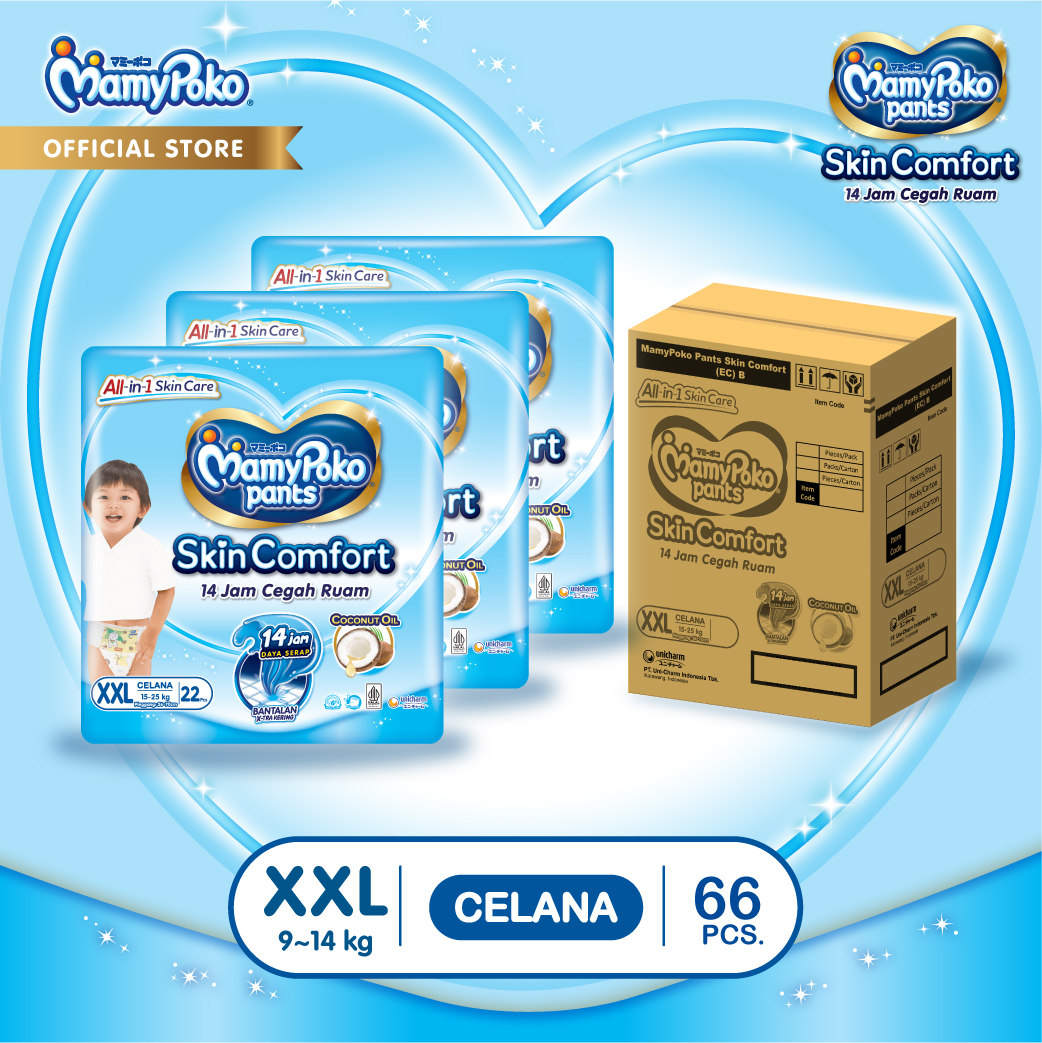 Harga Baru Turun: MamyPoko Pants Skin Comfort XXL22 (15-25kg)