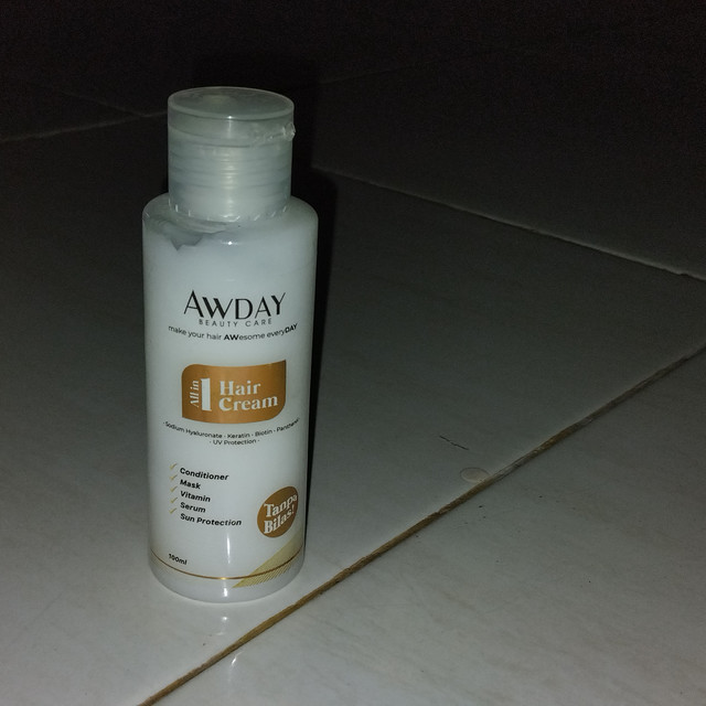 Review AWDAY Hair Cream All in 1, Rahasia Rambut Awesome Everyday Tanpa Ribet