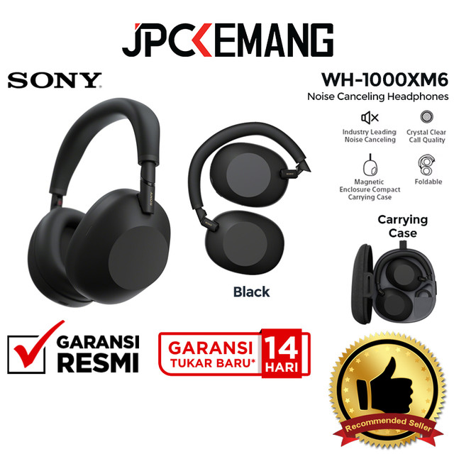SONY WH-1000XM6 Wireless Noise Cancelling Headphones Sony WH1000XM6 WH1000 XM6 WH-1000X M6 Headset Bluetooth JPC KEMANG GARANSI RESMI
