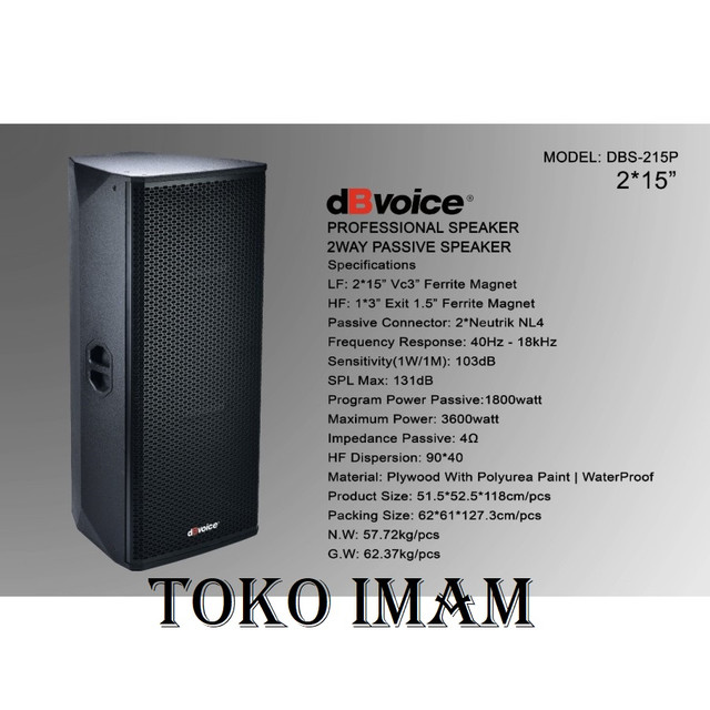 Speaker Pasif dBvoice DBS 215P Original 15 inch Passive dBvoice DBS215P