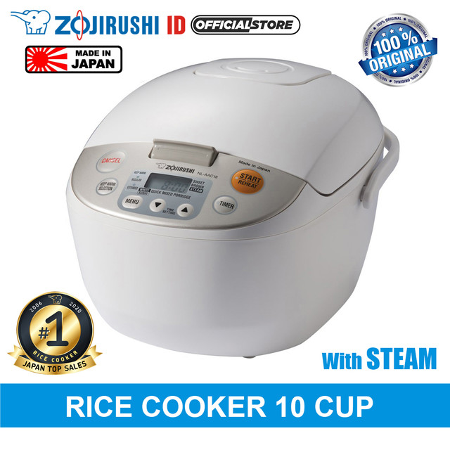 Zojirushi Ikigai Rice Cooker NL-AAQ18 CA Digital Fuzzy Logic Made in Japan - White [1.8 Liter]