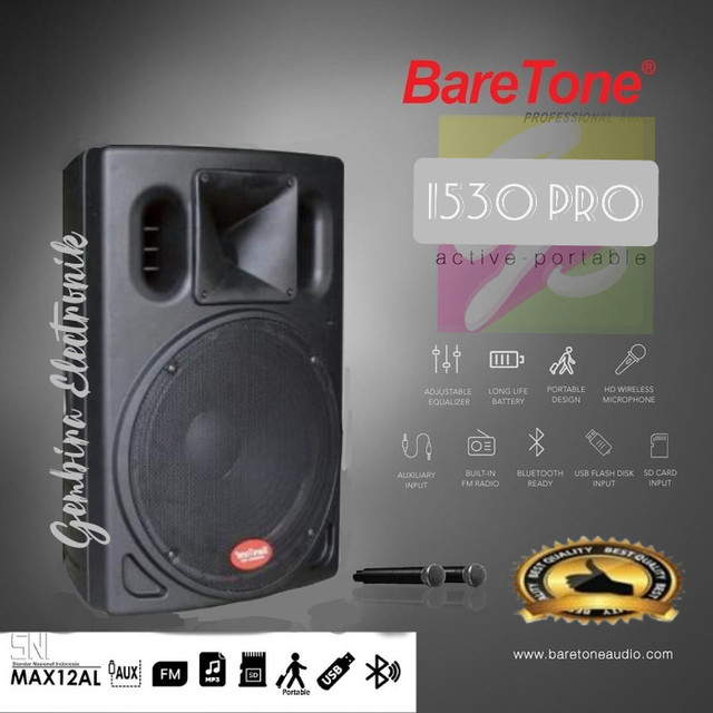 Speaker Aktif  brand Baretone 1530 Pro Aktif BT-A1530